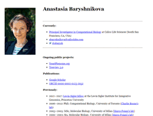 Tablet Screenshot of baryshnikova-lab.org
